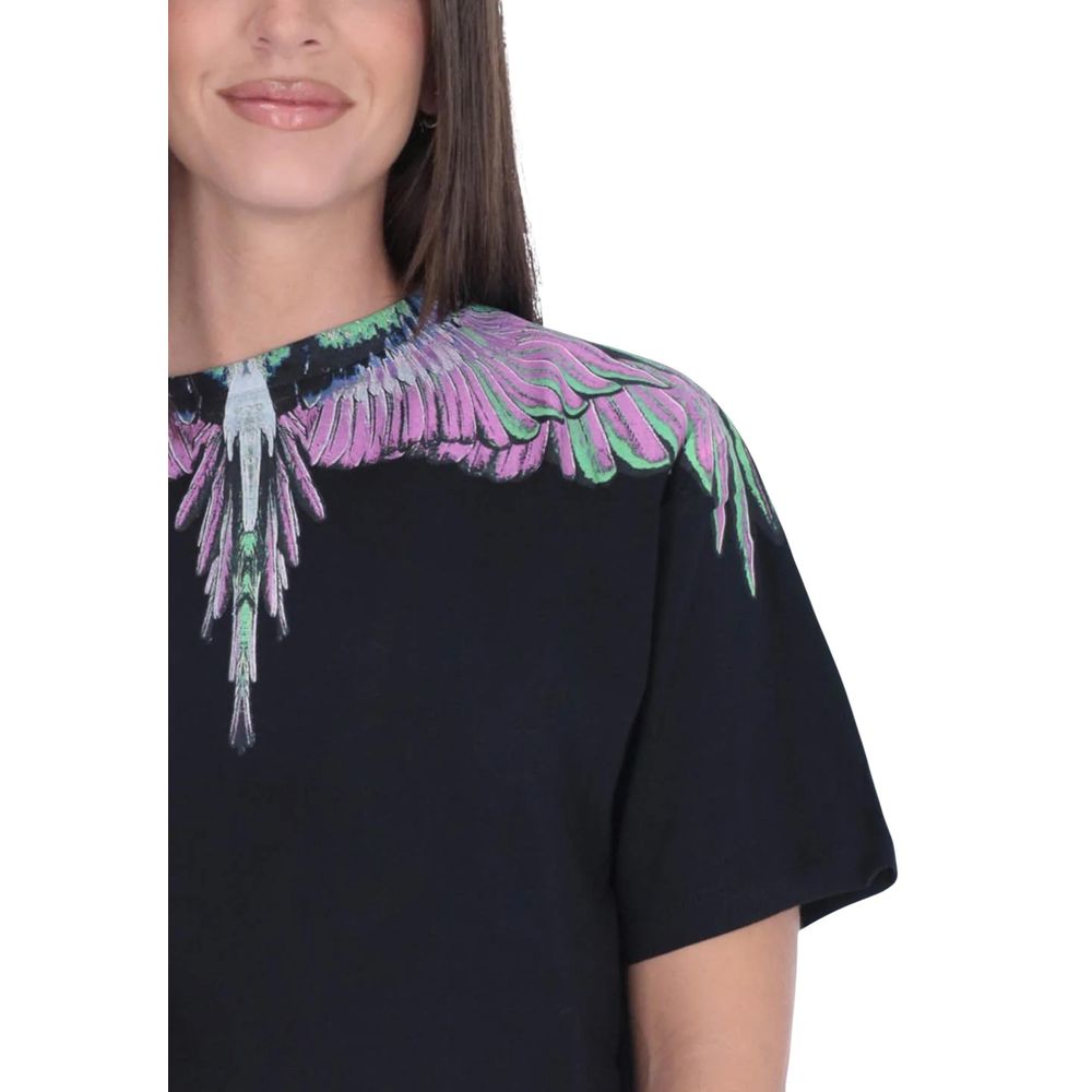 County of Milan Schwarzes T-Shirt aus Baumwolle