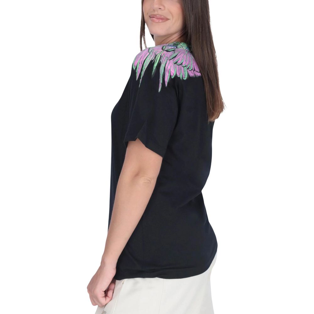 County of Milan Schwarzes T-Shirt aus Baumwolle