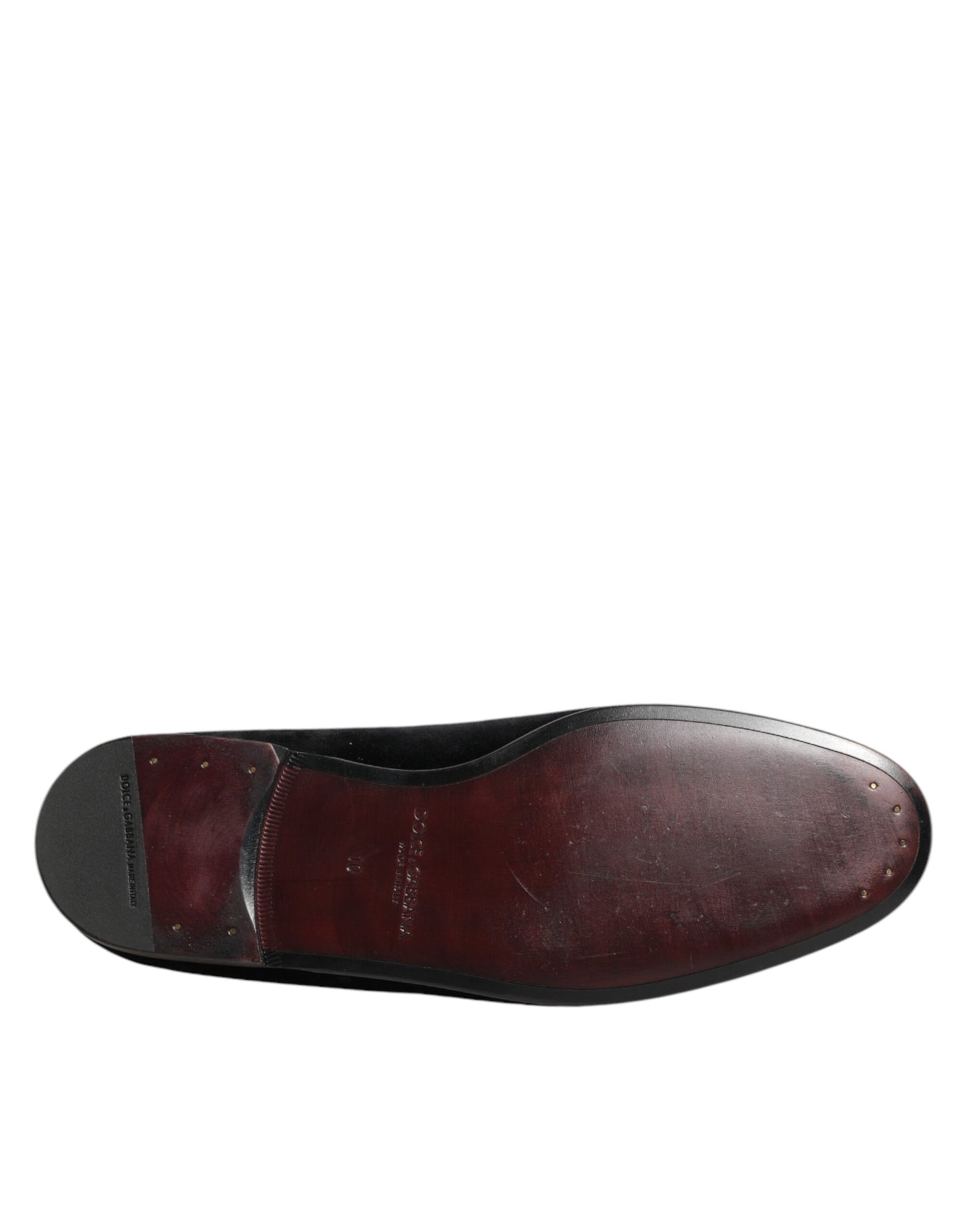 Dolce & Gabbana Schwarzes Kreuz verschönert Slip On Loafers Kleid Schuhe