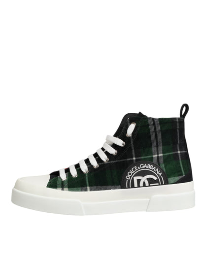 Dolce & Gabbana Multicolor Baumwolle High Top Männer Turnschuhe Schuhe