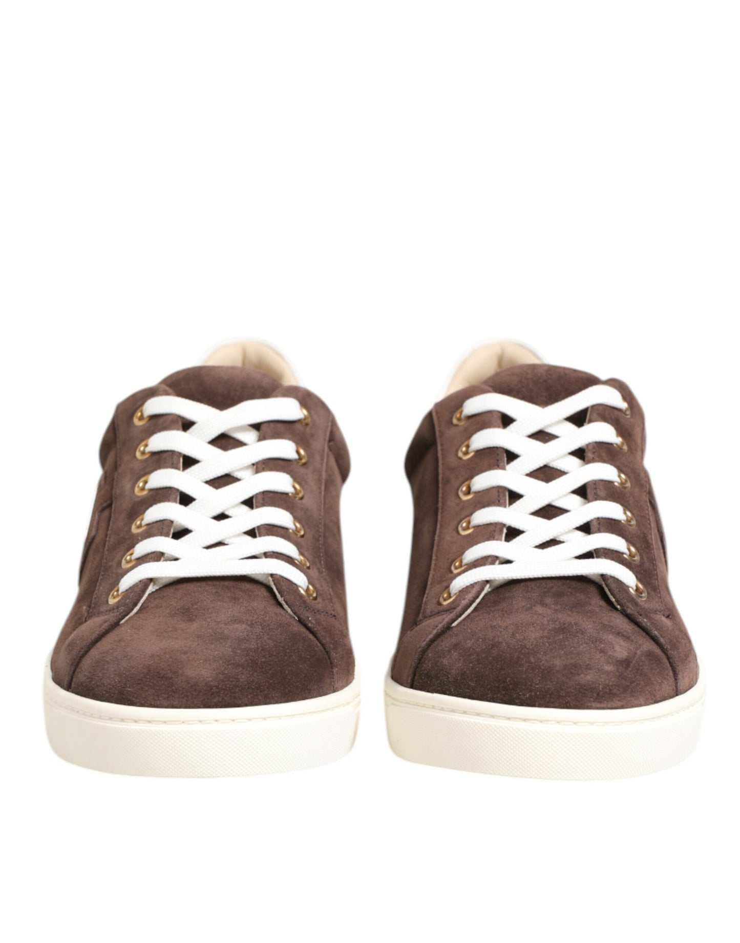 Dolce & Gabbana Braun Wildleder Leder Low Top Männer Turnschuhe Schuhe