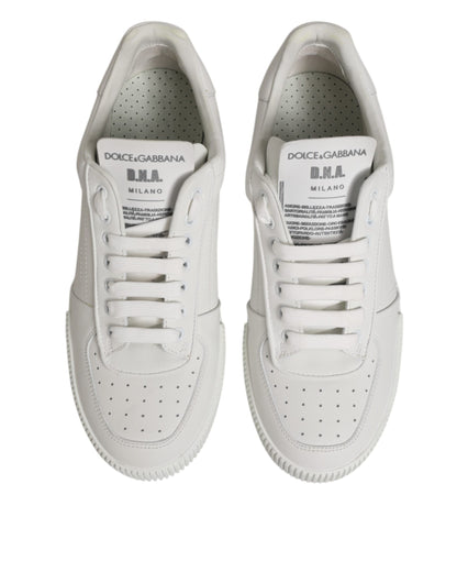 Dolce & Gabbana Weiß Miami Leder Low Top Turnschuhe Schuhe