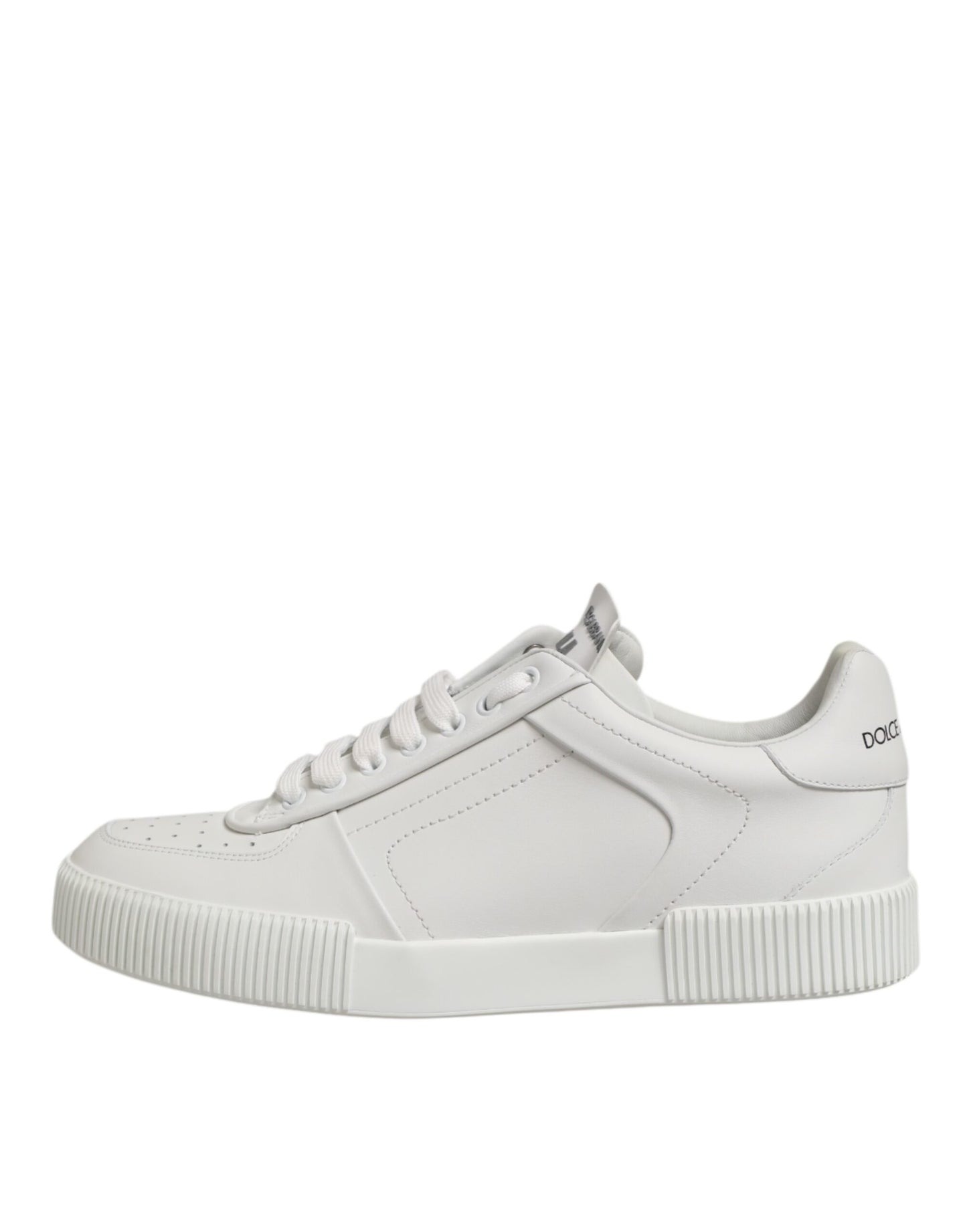 Dolce & Gabbana Weiß Miami Leder Low Top Turnschuhe Schuhe