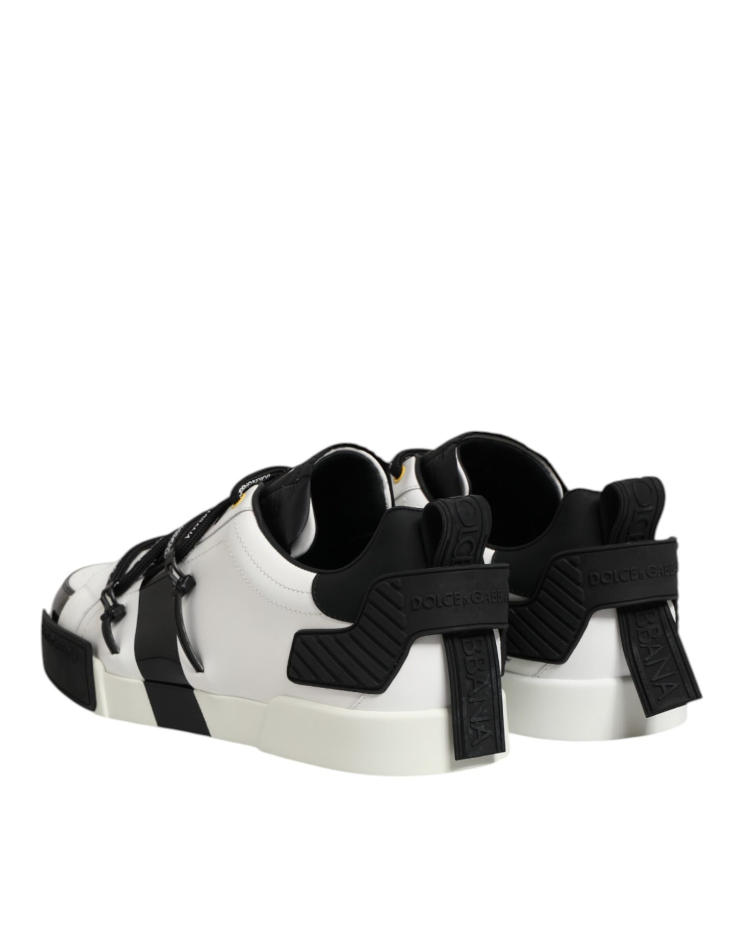 Dolce & Gabbana Weiß Leder Logo Portofino Turnschuhe Schuhe