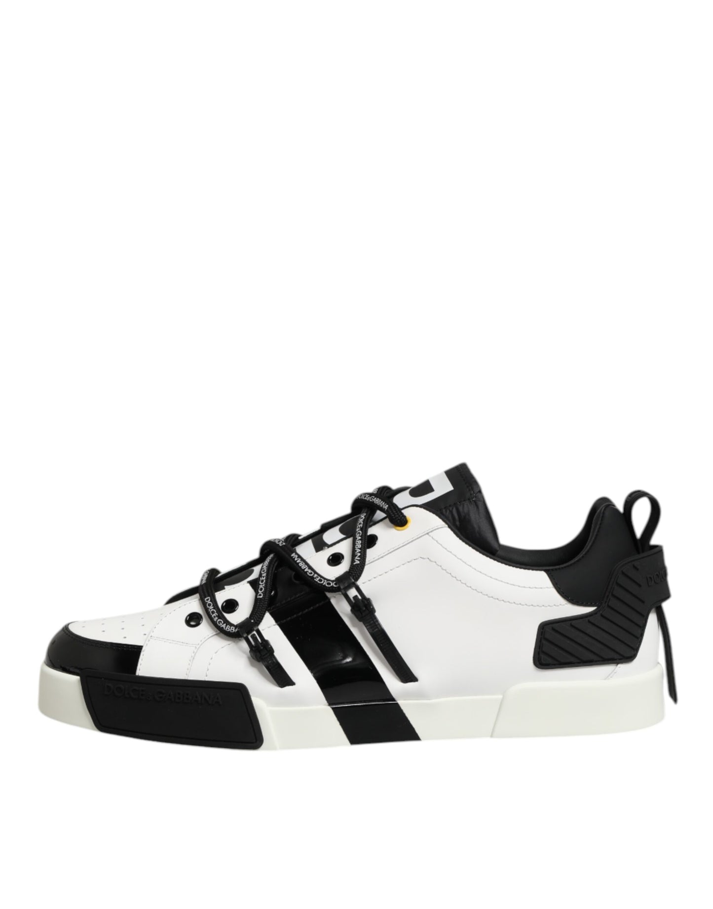 Dolce & Gabbana Weiß Leder Logo Portofino Turnschuhe Schuhe