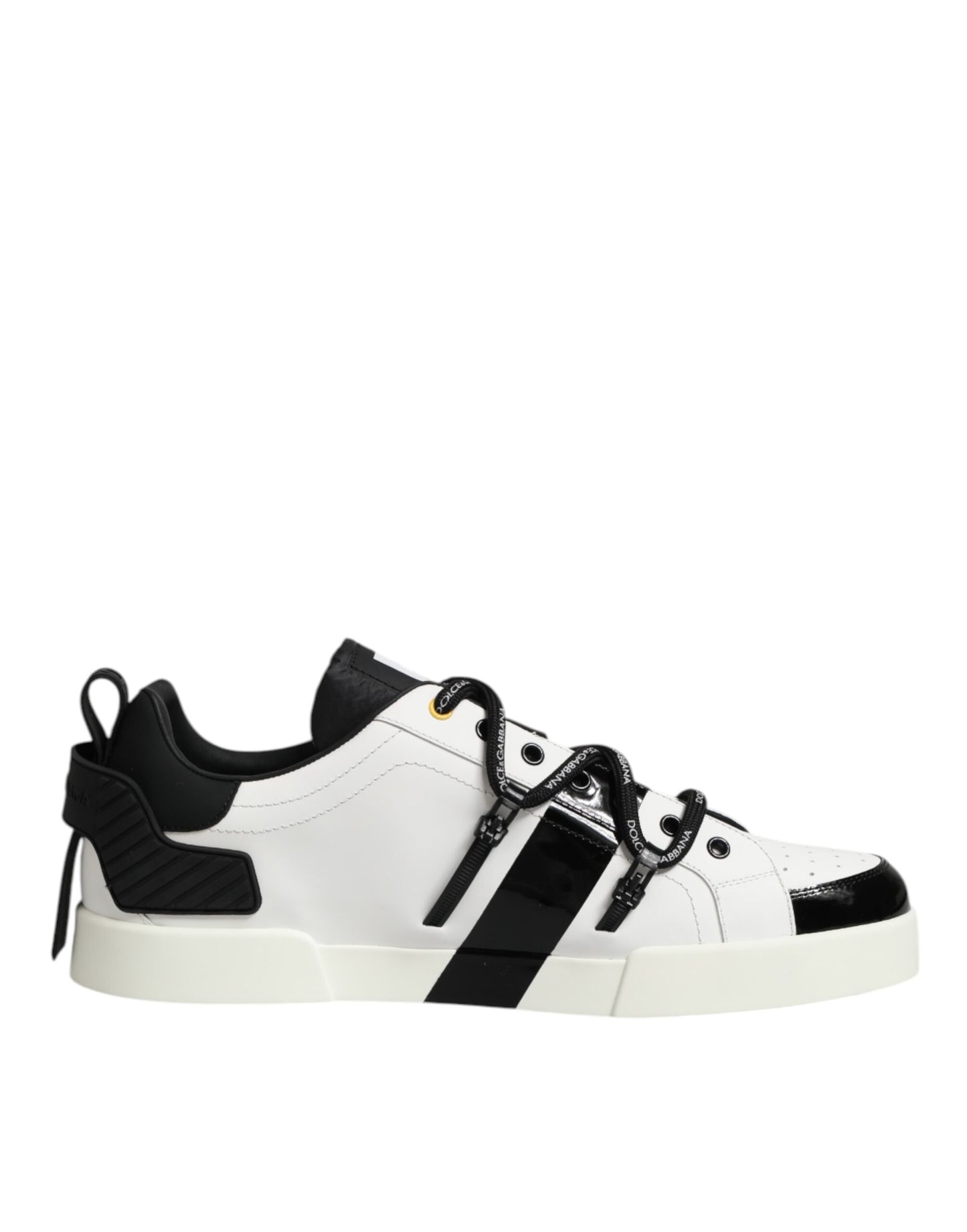 Dolce & Gabbana Weiß Leder Logo Portofino Turnschuhe Schuhe