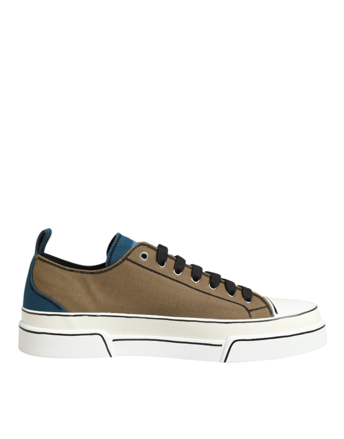 Dolce & Gabbana Multicolor Baumwolle Logo Low Top Sneakers Schuhe