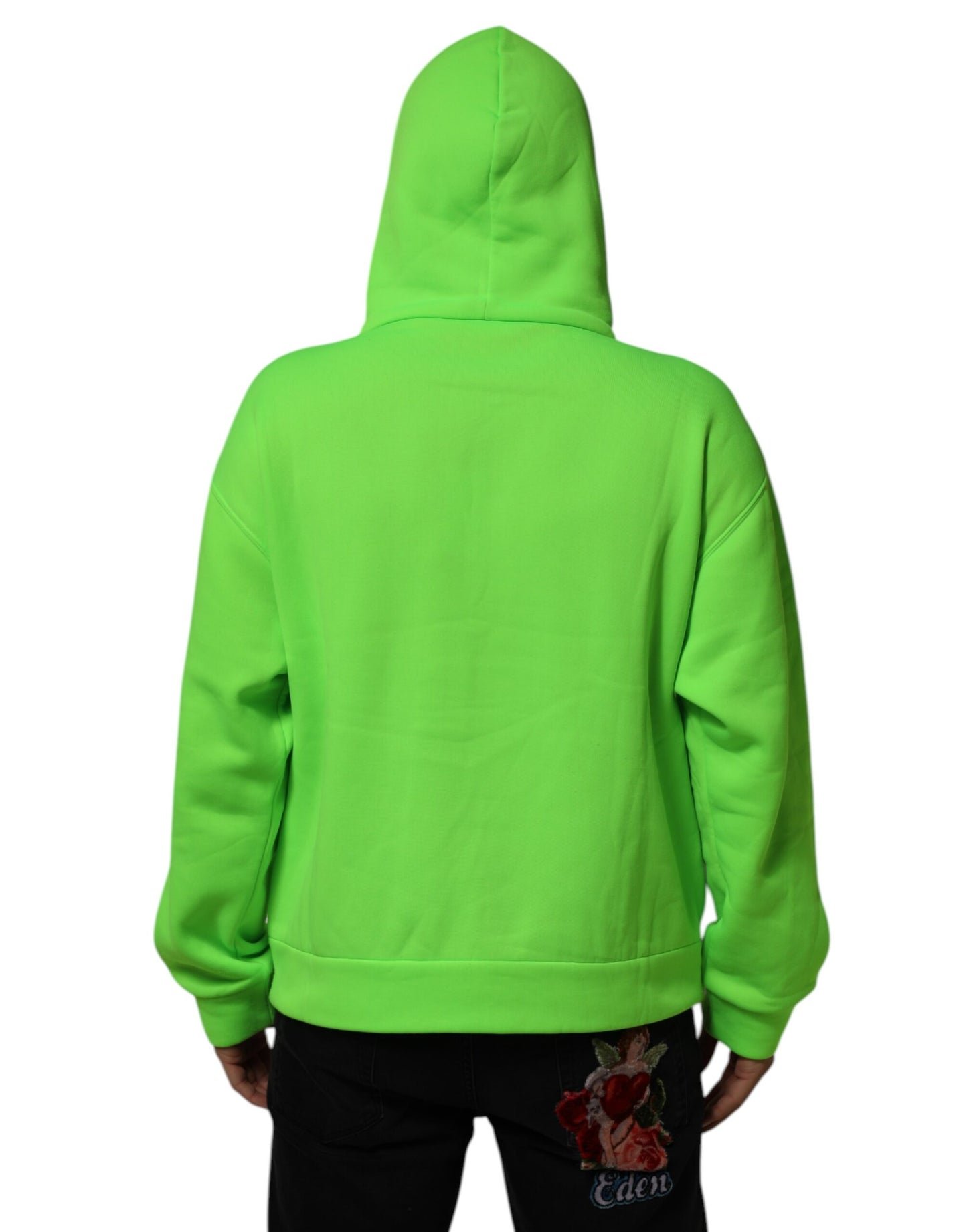 Dolce & Gabbana Grünes DG Logo Herren Sweatshirt mit Kapuze Pullover
