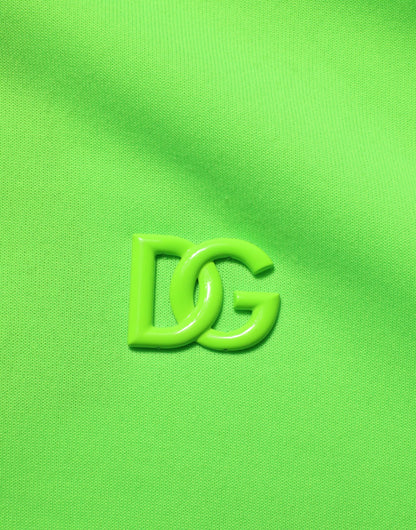 Dolce & Gabbana Grünes DG Logo Herren Sweatshirt mit Kapuze Pullover