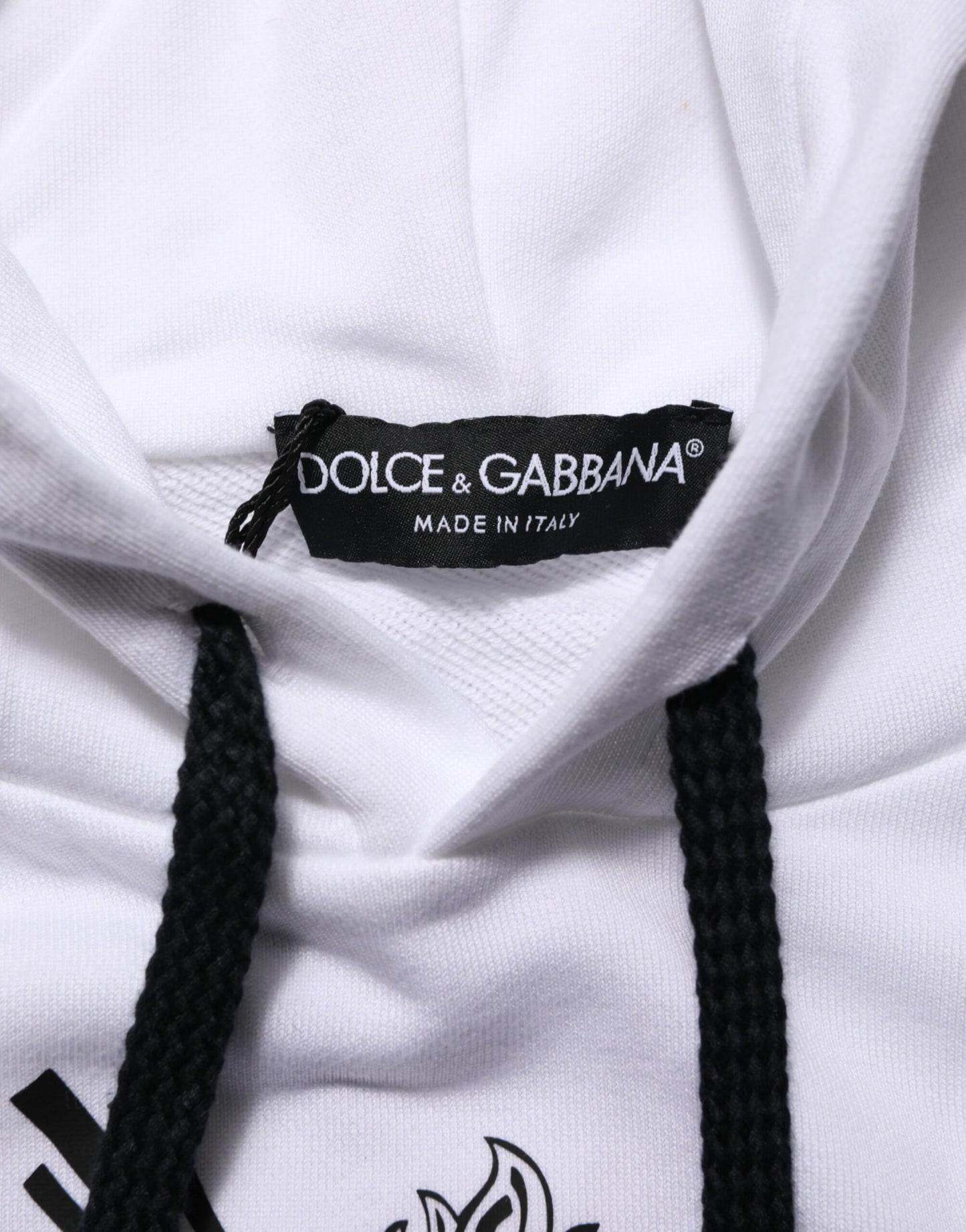 Dolce & Gabbana Weißes Sacred Heart Sweatshirt mit Kapuze Pullover