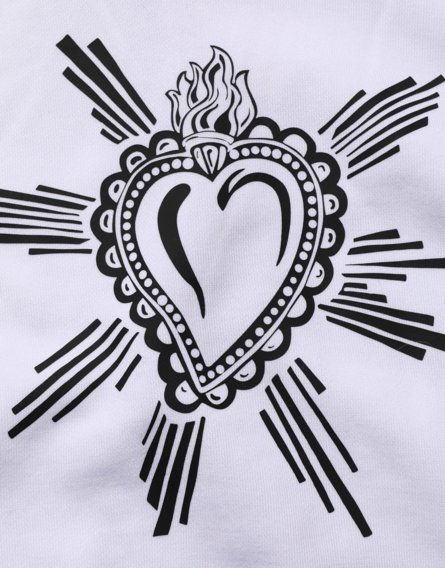 Dolce & Gabbana Weißes Sacred Heart Sweatshirt mit Kapuze Pullover