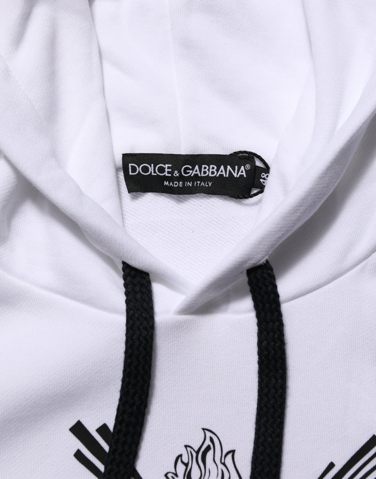 Dolce & Gabbana Weißes Sacred Heart Sweatshirt mit Kapuze Pullover