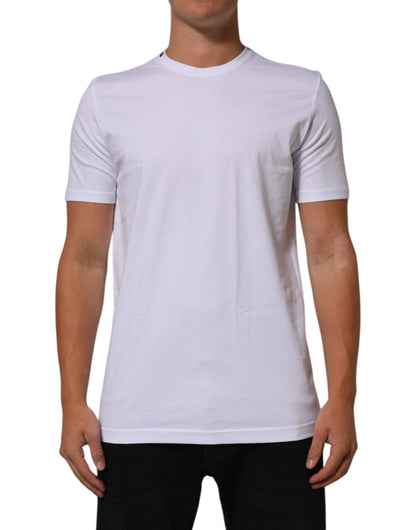 Dolce & Gabbana Weißes Baumwoll-Goodluck-2023-T-Shirt mit Rundhalsausschnitt