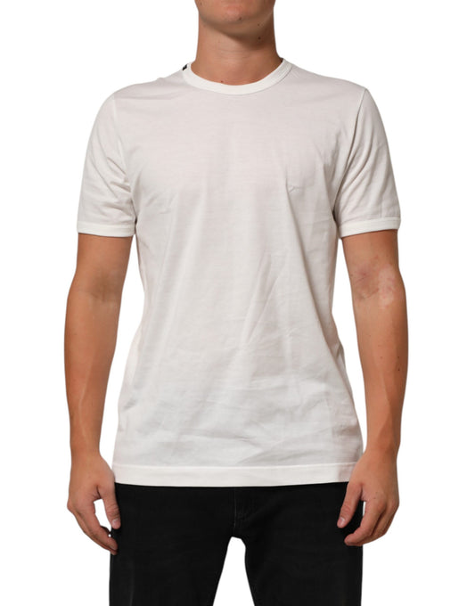 Dolce & Gabbana Weißes Baumwoll-Goodluck-2020-T-Shirt mit Rundhalsausschnitt