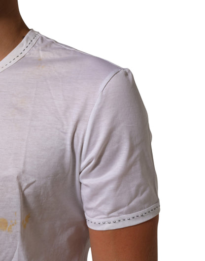 Dolce & Gabbana Weißes Baumwoll-T-Shirt mit Rundhalsausschnitt und Unterwäsche