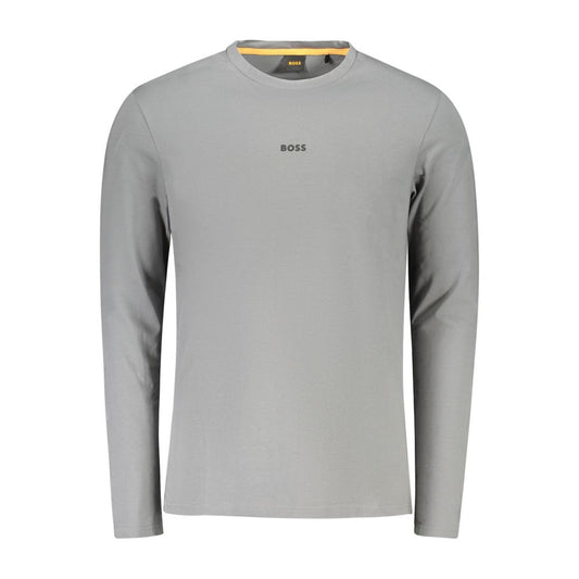Hugo Boss Graues Baumwolle Männer T-Shirt