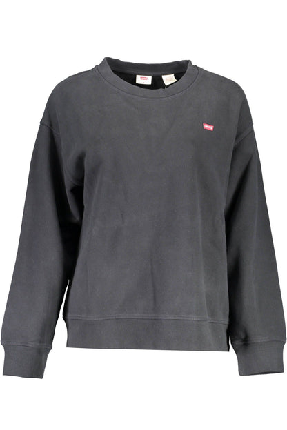 Levi's Schickes langärmeliges Sweatshirt aus schwarzer Baumwolle